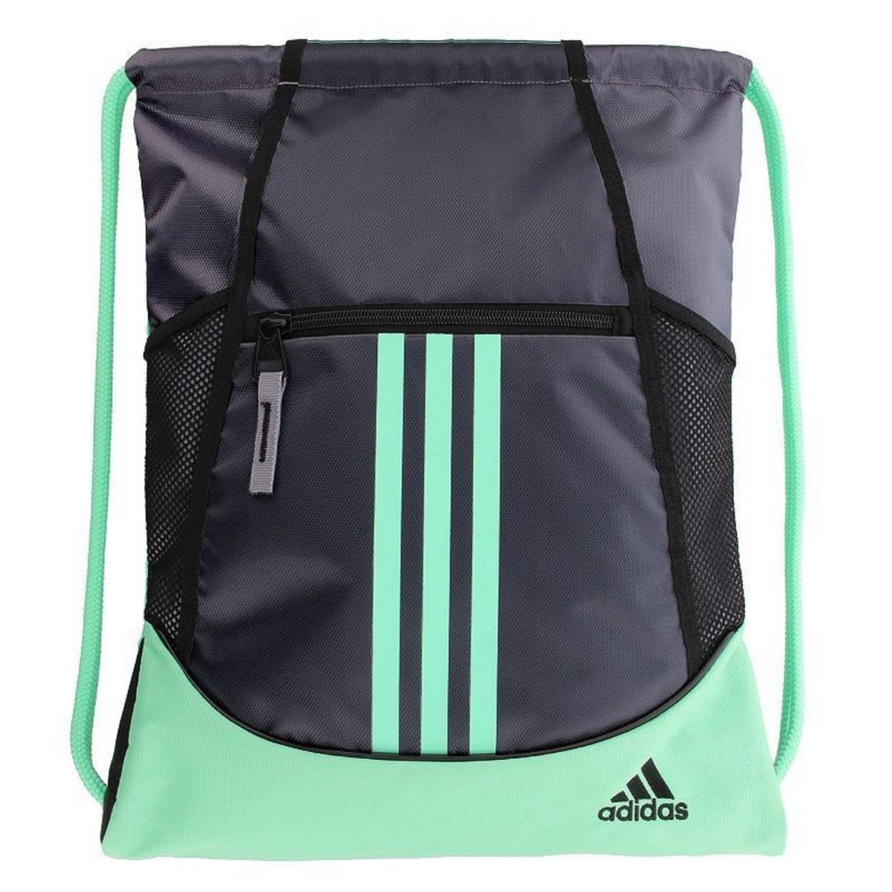 Adidas Alliance Drawstring Sackpack in Mint Green